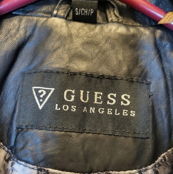 Guess Los Angeles Small soft leather black coat - Picture 3 of 16